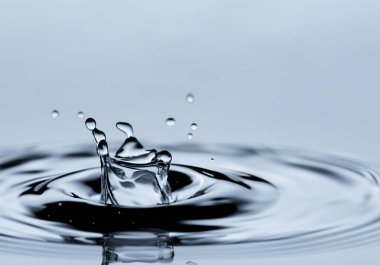 Yüzeydeki dalgalara su damlası