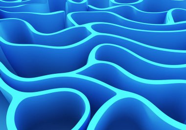 Soyut mavi dalga katmanlı arkaplan, doku konsepti