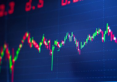 LED Scree üzerine Finansal Borsa Grafiği