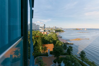 Sriracha 'nın deniz manzarası, Chonburi, Tayland