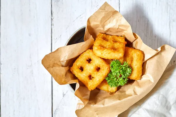 stock image Hash brown potato, selective focus