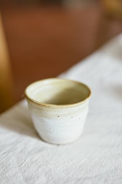 Tekstil seramik bardak, stüdyo ışığı.