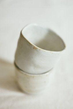 Tekstil seramik bardak, stüdyo ışığı.