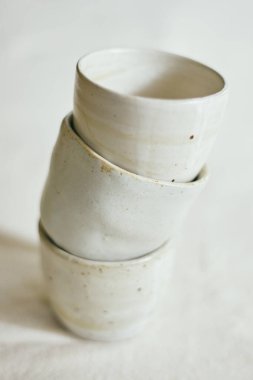 Tekstil seramik bardak, stüdyo ışığı.