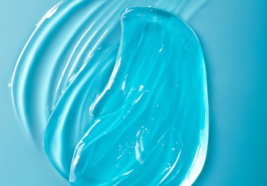 Cream gel drops blue transparent cosmetic clipart