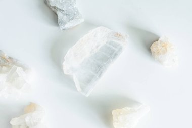 Close up quartz crystal healing clipart