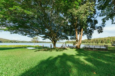 Mae Puem Reservoir 'un manzara manzarası, Tayland, Phayao' daki milli park