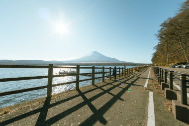 Kawaguchiko lake in japan, popular place  clipart