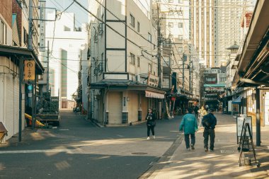Asakusa ilçesinde sokak manzarası, Tokyo, Japonya.
