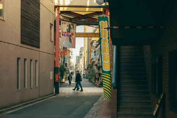 Asakusa ilçesinde sokak manzarası, Tokyo, Japonya.