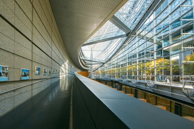 Tokyo, Japan - 28 November 2024 : Tokyo International Forum is a wonderful example of modern architecture clipart