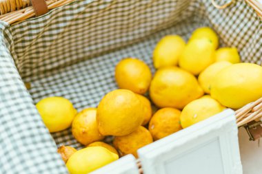 Limon sepetini kapat, seçici odaklanma