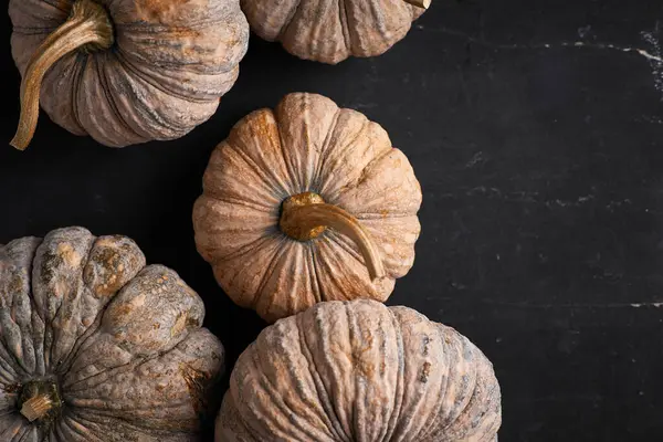 Siyah arka planda Tayland balkabağını kapat.