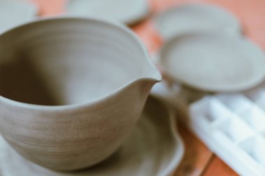 Çamur çömlek seramik ürünleri, çömlek yapma süreci..