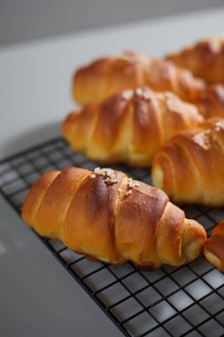 Ev yapımı Japon kruvasanı şekilli tuzlu tereyağlı ekmek (Shio Pan)