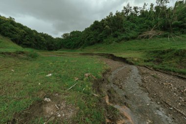Tayland 'ın Chiang rai bölgesindeki Doi Chang dağından bir dere ya da dere.