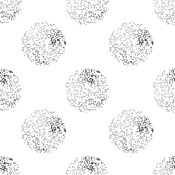 Vector Seamless Pattern Stylish Illustration Noisy Dots Circles — Stock Vector