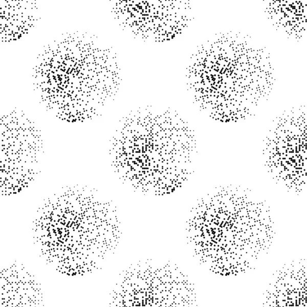Vector Seamless Pattern Stylish Illustration Noisy Dots Circles — Stock Vector