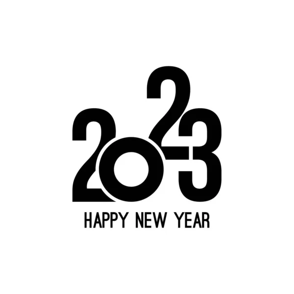 Feliz Año Nuevo 2023 Plantilla Diseño Texto Banner Vectorial Para — Archivo Imágenes Vectoriales