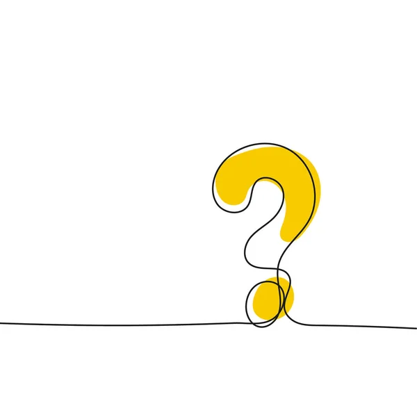 Question Mark Icon Sketch Style Help Quiz Vector Symbol Faq — Stock Vector