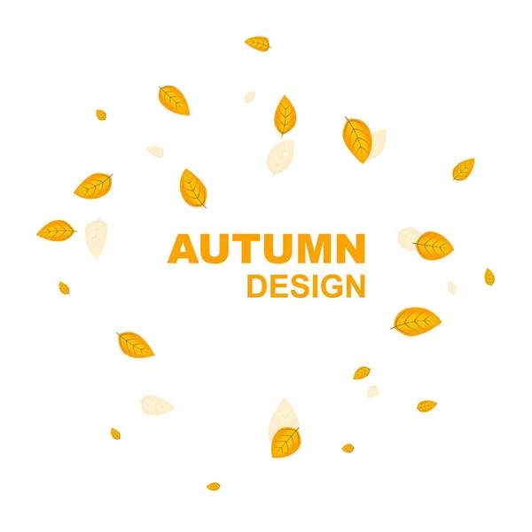 Fundo Outono Abstrato Com Folhas Amarelas Textura Vetorial Com Folhagem — Vetor de Stock