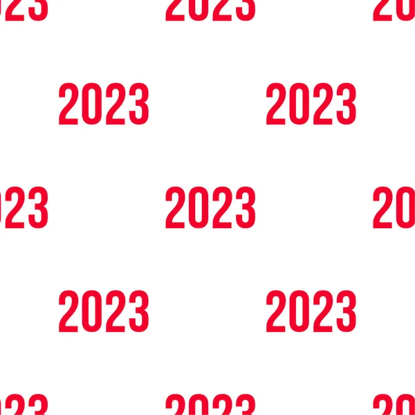 Tvůrčí Šťastný Nový Rok 2023 Designová Karta Bezešvý Vektorový Vzorec — Stockový vektor