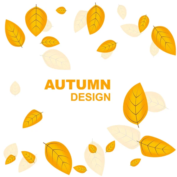Abstract Autumn Background Yellow Leaves Vector Texture Withered Falling Foliage — Stock Vector
