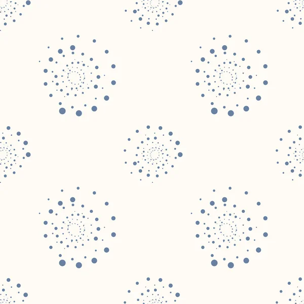 Vector Seamless Pattern Spiral Radial Circles Halftone Design — Vettoriale Stock
