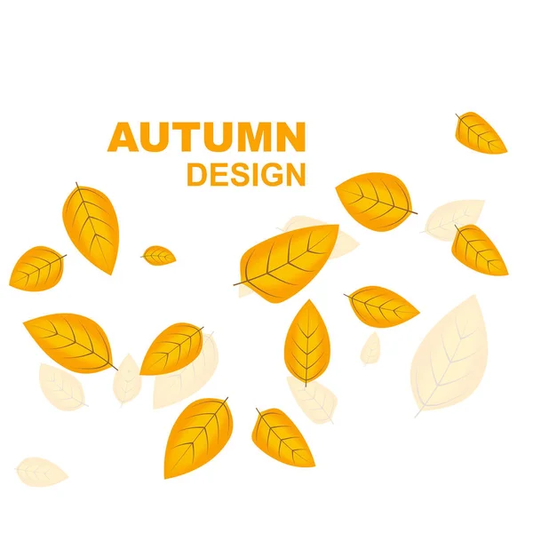 Fundo Outono Abstrato Com Folhas Amarelas Textura Vetorial Com Folhagem — Vetor de Stock