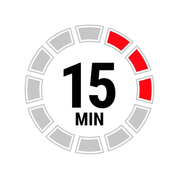 Minute Vector Icon Stopwatch Symbol Countdown Isolated Illustration Timer — Stock Vector