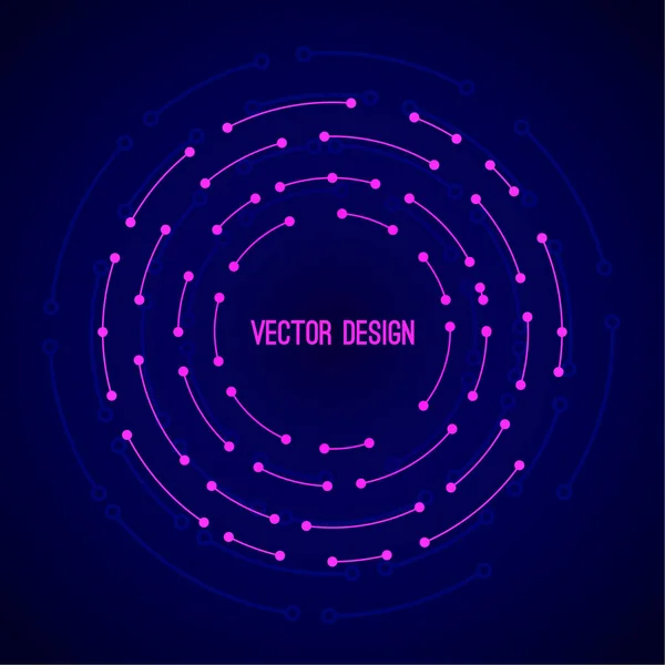 Fond Abstrait Vectoriel Avec Cercles Points Qui Chevauchent Mouvement Chaotique — Image vectorielle