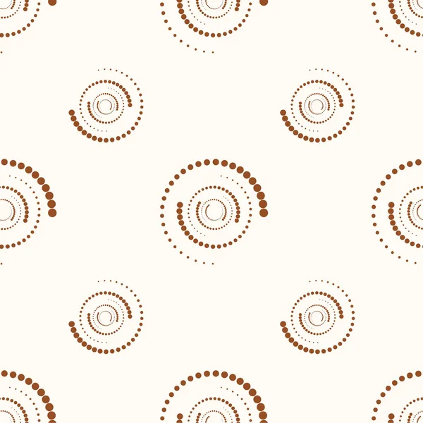 Vector Seamless Pattern Spiral Radial Circles Halftone Design — Vettoriale Stock