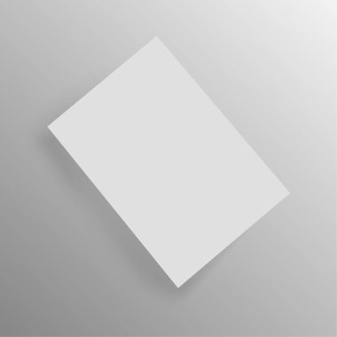 Gri arkaplan üzerine boş bir kitapçık. Vektör gerçekçi broşür, broşür, broşür ya da dergi hazırlıyor..