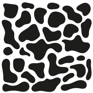 Rastgele organik şekiller, soyut damlalar, lekeler, mürekkep lekeleri. Sıvı vektör kümesi, akışkan düz form. Çakıl taşı ve taş siluetler. Çeşitli düzensiz şekillerin benek ya da noktalarının toplanması.