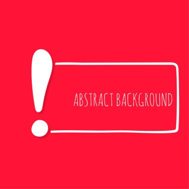 Karalama stilinde ünlem işareti simgesi. Dikkat uyarı simgesi. Tehlike uyarısı sembolü. Vektör illüstrasyonu.