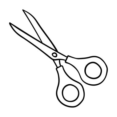 Beyaz arkaplanda vektör makas simgesi. Doodle biçim tasarım simgesi.