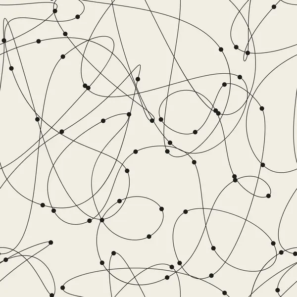 Vector Seamless Pattern Decorative Texture Tangled Curved Lines Scrawl Squiggly Royalty Free Stock Vectors