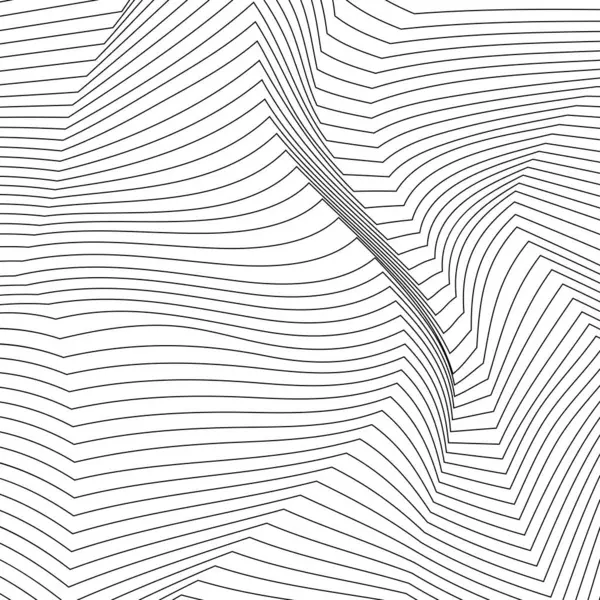 変形ラインの抽象的な背景 歪んだ波によるテクスチャー 3D効果のベクトルイラスト ベクターグラフィックス