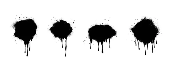 Набір Абстрактного Фону Спрей Фарба Графіті Банери Чорнильні Бризки Чорнильні — стоковий вектор