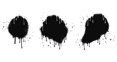 Soyut arkaplan. Grafiti afişleri, mürekkep lekeleri, mürekkep lekeleri. Beyaz Arkaplan 'da sprey boya vektör elementi izole edildi. vektör illüstrasyonu