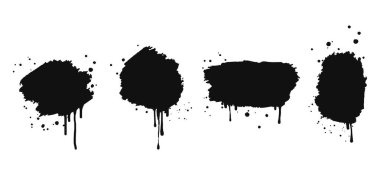 Soyut arkaplan. Grafiti afişleri, mürekkep lekeleri, mürekkep lekeleri. Beyaz Arkaplan 'da sprey boya vektör elementi izole edildi. vektör illüstrasyonu