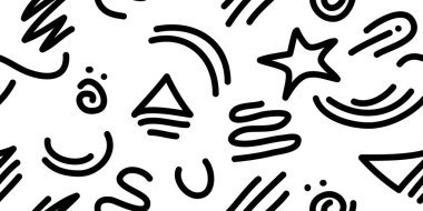 Kusursuz arkaplan çizimi. Örnek geometrik elementler. beyaz arkaplanda izole