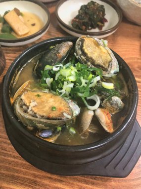 street food market in korea, asia.