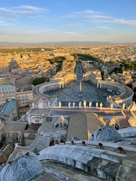Veduta Aerea Della Città Del Vaticano Con Basilica San Pietro — Foto Stock