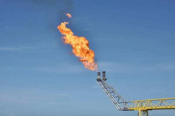 Platformă Construcții Offshore Pentru Producția Petrol Gaze Industria Petrolului Gazelor — Fotografie, imagine de stoc
