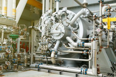 Operasyon için sürücü kompresör birimi için makine türbin petrol ve gaz tesisi. Otomasyon sistemi, bakım rutin iş makinesi hazır olun tarafından uzun zaman ve kontrollü mantığı ile çalışan türbin.
