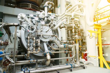 Operasyon için sürücü kompresör birimi için makine türbin petrol ve gaz tesisi. Otomasyon sistemi, bakım rutin iş makinesi hazır olun tarafından uzun zaman ve kontrollü mantığı ile çalışan türbin.