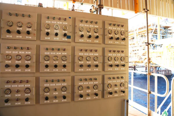 Cierre Unidad Control Proceso Control Del Proceso Petróleo Gas Plataforma —  Fotos de Stock
