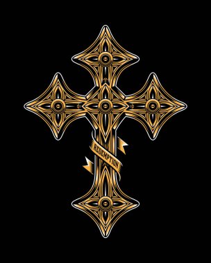 Heraldik Çapraz Vektör Grafiği