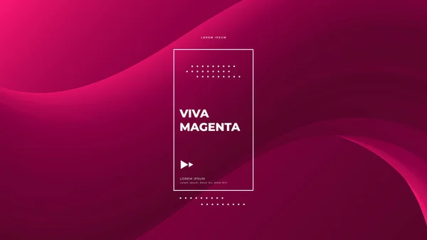 Vätskegradient Viva Magenta Bakgrund Abstrakt Våg Djup Rosa Trendig Banner — Stock vektor